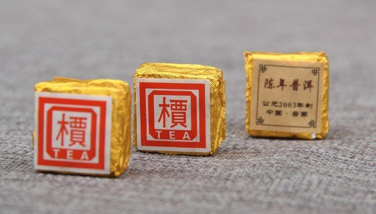 2003 Yunnan 'Jia' Word Mini Tea Brick Shu Puer Pu-erh Ripe Tea Aged Pu'er Brick