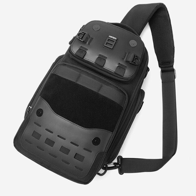 OZUKO Large Capacity Crossbody Bag, Outdoor Tactical Men's Bag Sling Backpack