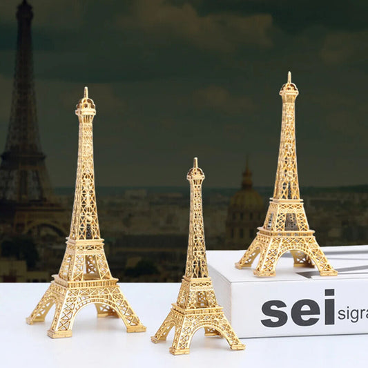 Eiffel Tower Statue Iron Vintage Decor Figurine Cake Stand Light Luxury Ornament