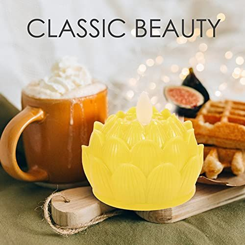 balacoo 6pcs Lotus Candle Light Flameless Buddha Candles Floating Tea Light...