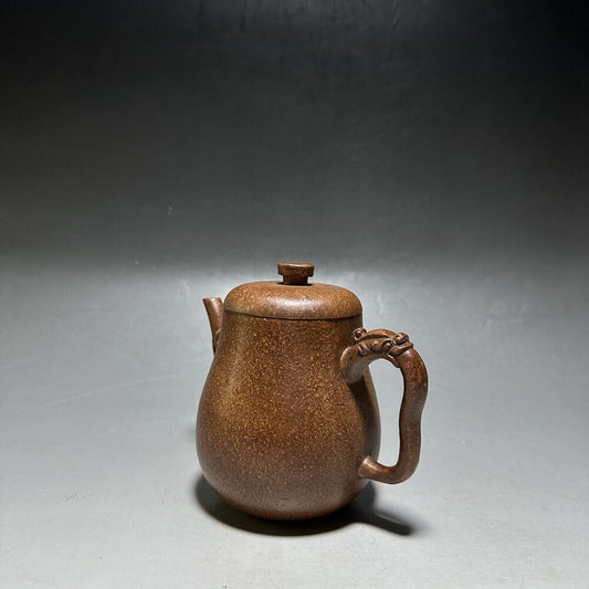 vintage chinese yixing purple clay teapot zisha ceremony carving Collectible art