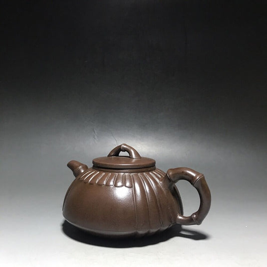 vintage chinese yixing purple clay teapot zisha ceremony carving Collectible art