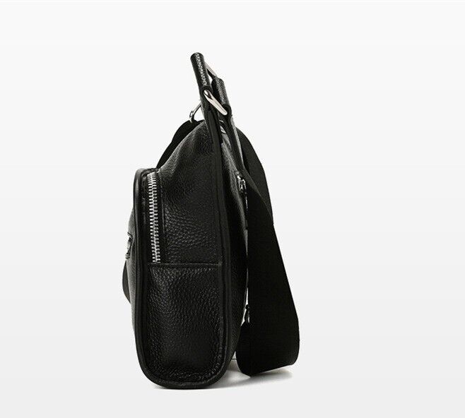 Genuine Leather Sling Backpack, Men's Crossbody Bag Cycling Shoulder Bags