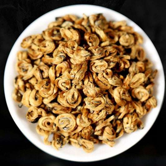2023 Yunnan Golden Spiral Black Tea Dianhong Red Single Bud Chinese Tea 250g