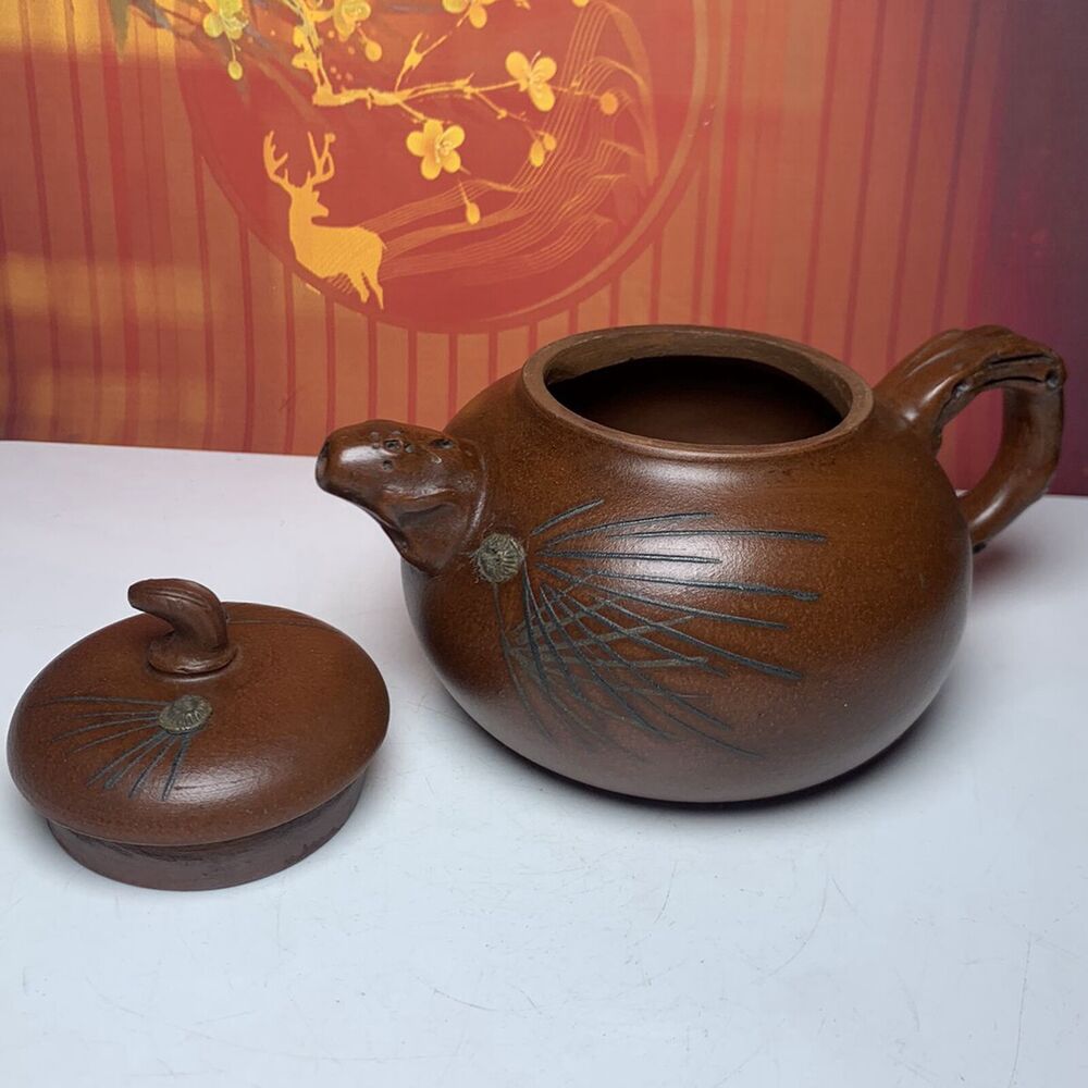 Vintage Chinese Yixing Purple Clay Teapot Zisha Ceremony Exquisite Teaware Rare