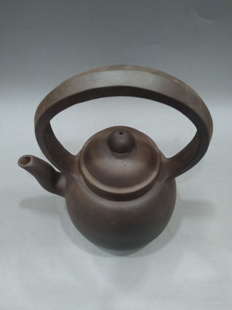 vintage chinese yixing purple clay teapot zisha ceremony carving Collectible art