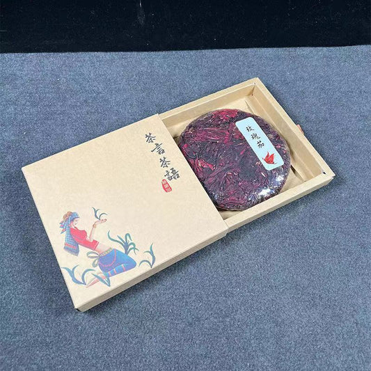 200g Rose Tea Cake Yunnan Specialties Flower Tea Chinese Organic Roselle Red Tea