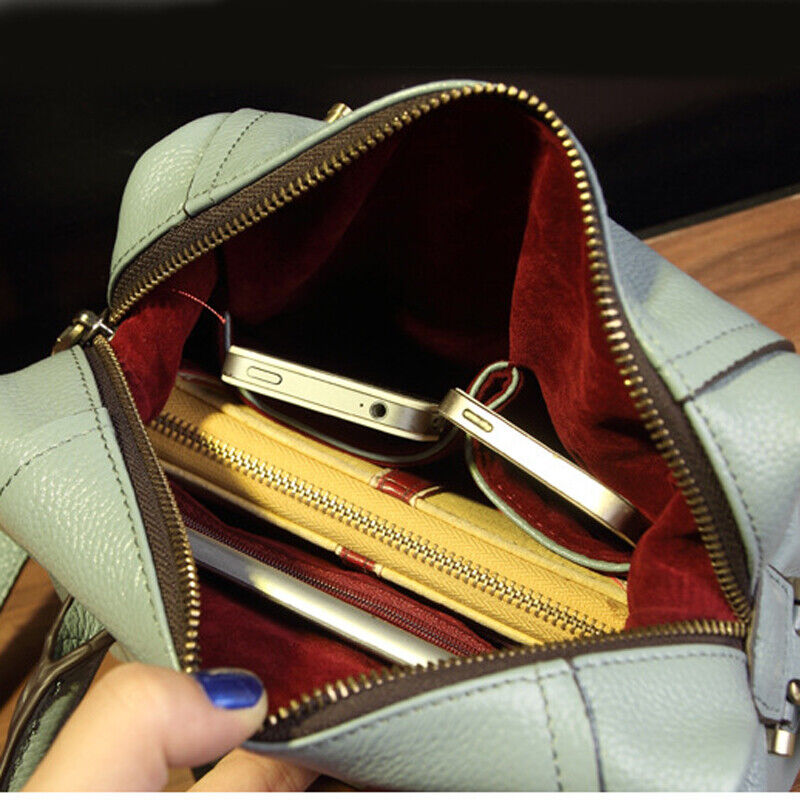 Genuine Leather Women's Boston Bag Crossbody Shoulder Bag Satchel Tote Handbags