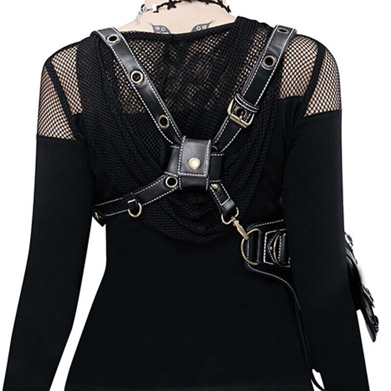 Lady's Leather Leg Drop Belt Bag Punk Rock Motorcycle Thigh Hip Waist Fanny Pack