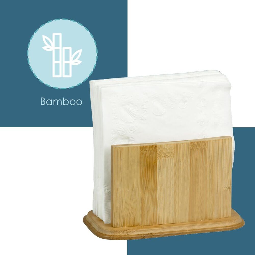 Bamboo Kitchen Organization Bundle Paper Towel Holder & Napkin Holder Set of 2