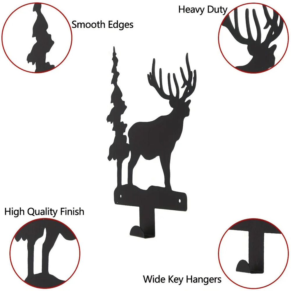 1pc Creative Deer & Tree Wall Mounted Multi-Purpose Hooks Ideal Organizing Keys