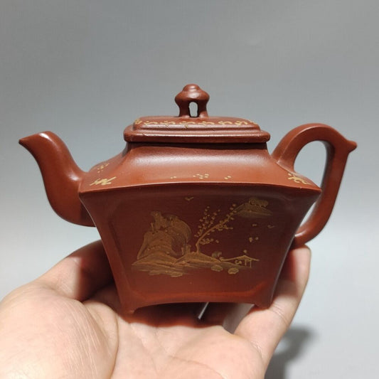 Vintage China Yixing Purple Clay Teapot Zisha Handmade Ceramic Exquisite Teaware
