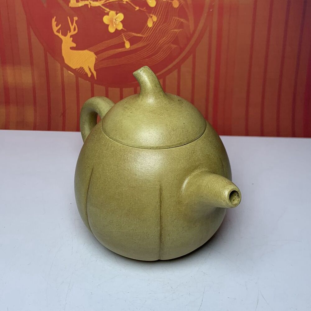 Vintage Chinese Yixing Purple Clay Teapot Zisha Ceremony Pumpkin Nice Tea Set