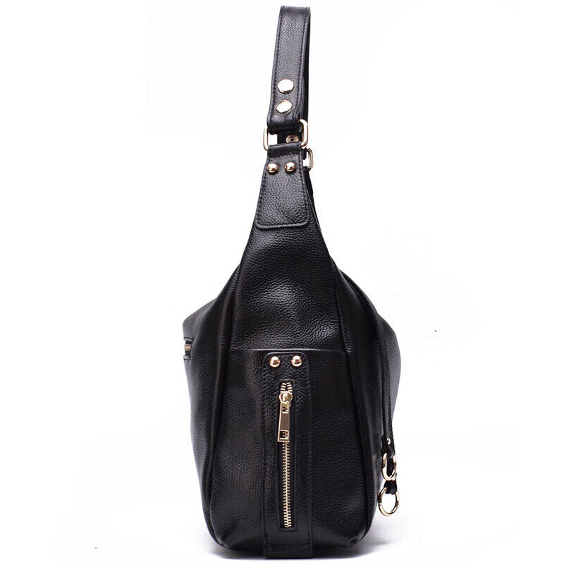 100% Genuine Leather Women's Elegant Satchel Handbags Crossbody Shoulder Bags