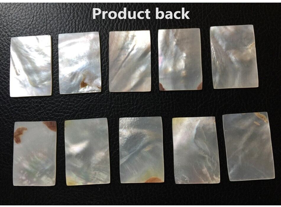 Mother Of Pearl Shell Slice 5Pcs Natural Musical Instruments Inlays 38x20x1.5mm