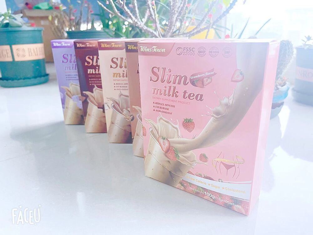 100g/3.52oz Slim Milk Tea Taro Flavor Powder Sliming Weight Loss Fat Burner Tea