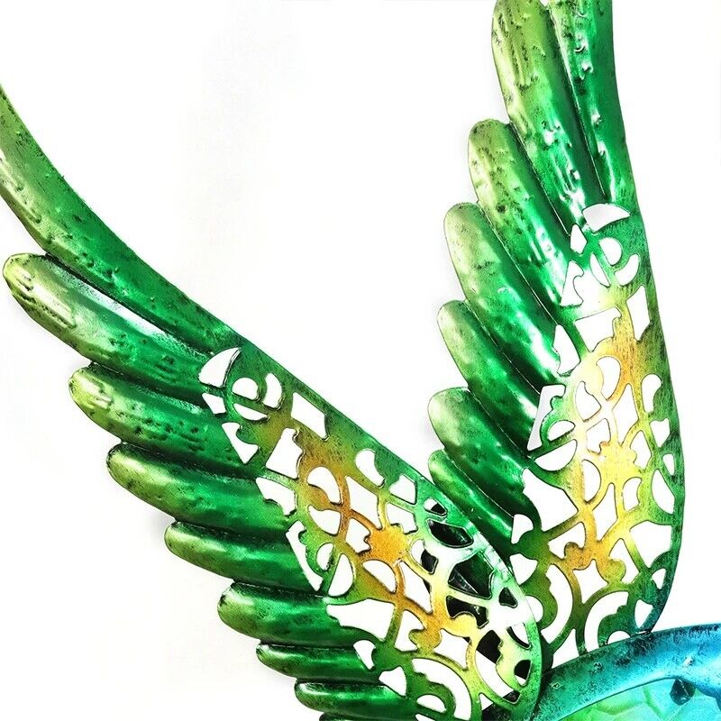 Hummingbird Wall Artwork 2Pcs Metal Home Statue Decoration Garden Yard Sculpture