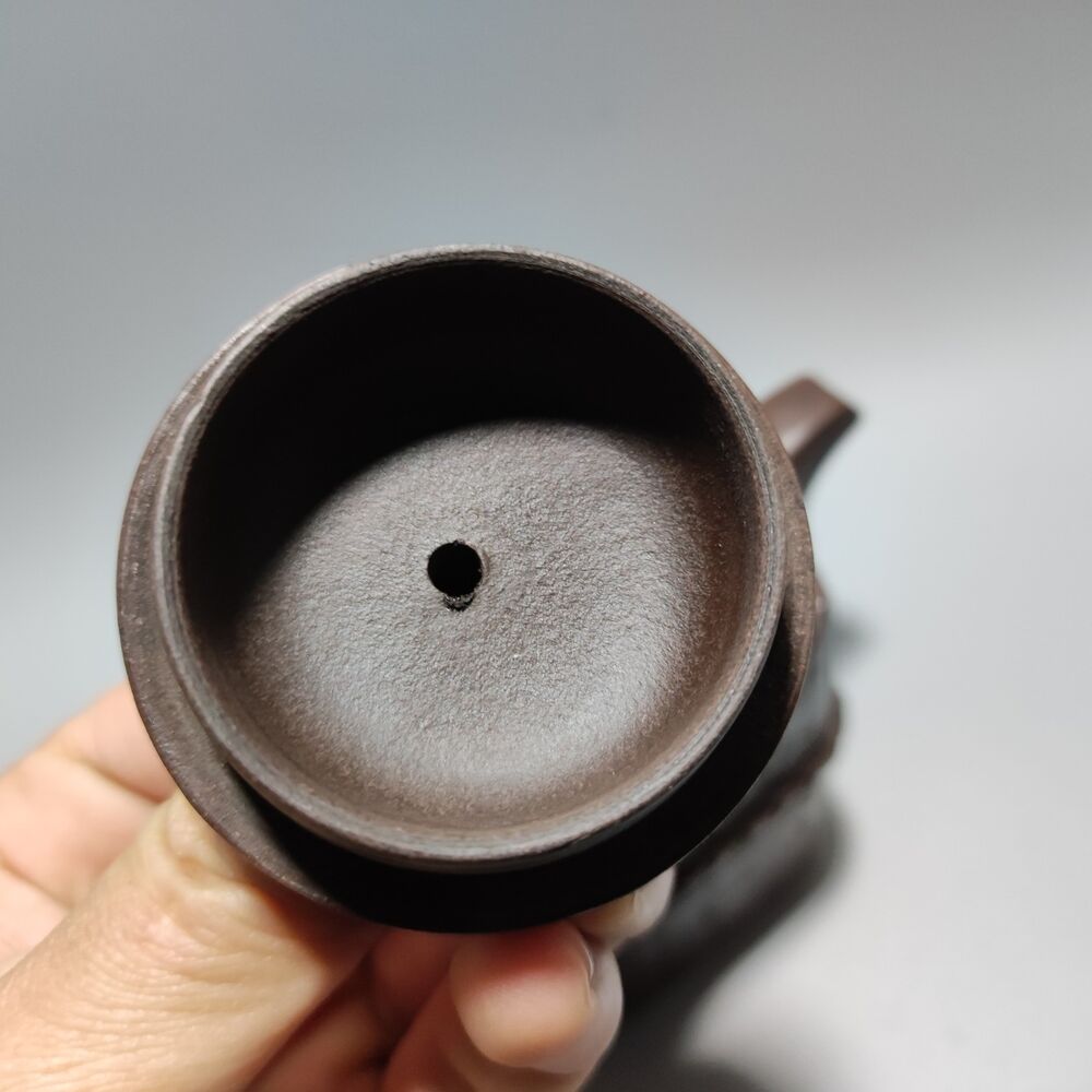Vintage Chinese Yixing Purple Clay Teapot Zisha Ceremony Carving Collectible Art