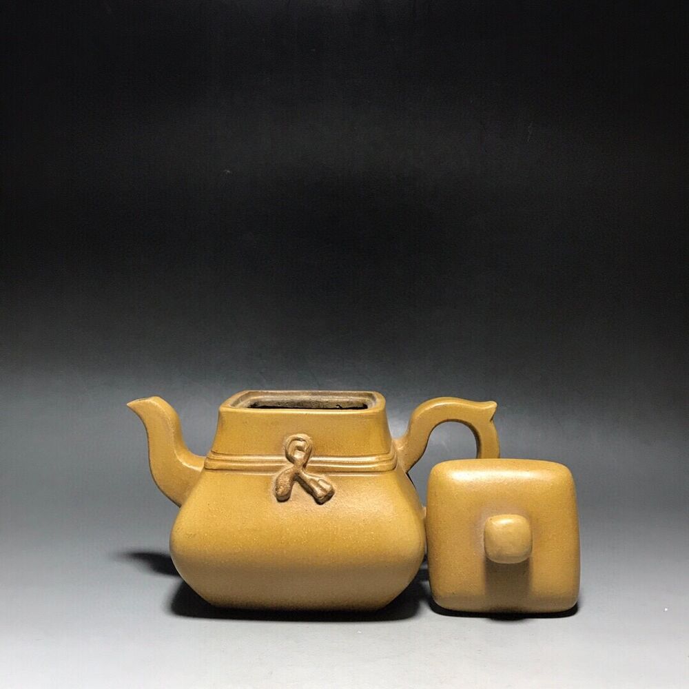 vintage chinese yixing purple clay teapot zisha ceremony carving Collectible art