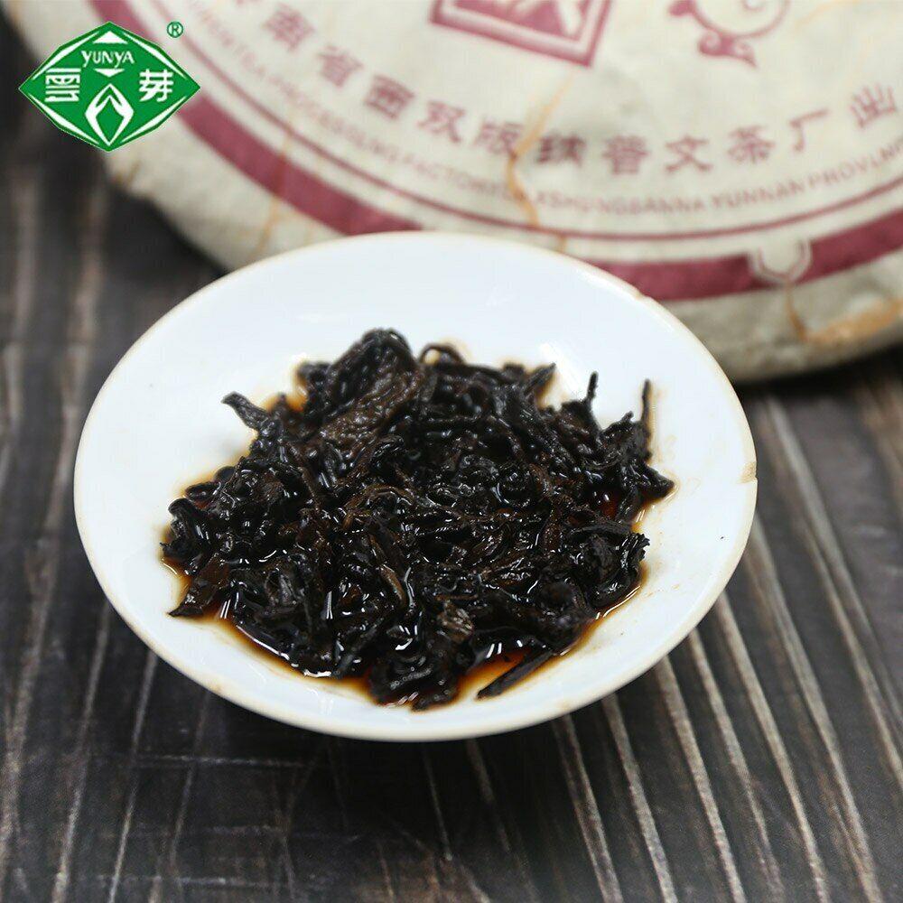 Puwen 2013 Ripe Pu-erh Tea "Yunya Jin Yun" Yun Nan Qi Zi Shu Puer Tea Cake 400g
