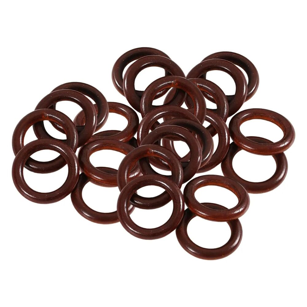 Wooden Rings 100Pcs Circle Pendant Connectors DIY Loop Macrame Crafts Decor 55mm