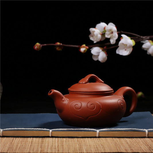 Chinese Yixing Clay Zisha Pottery Teapot Stripe Design Clay Pot 160 Cc