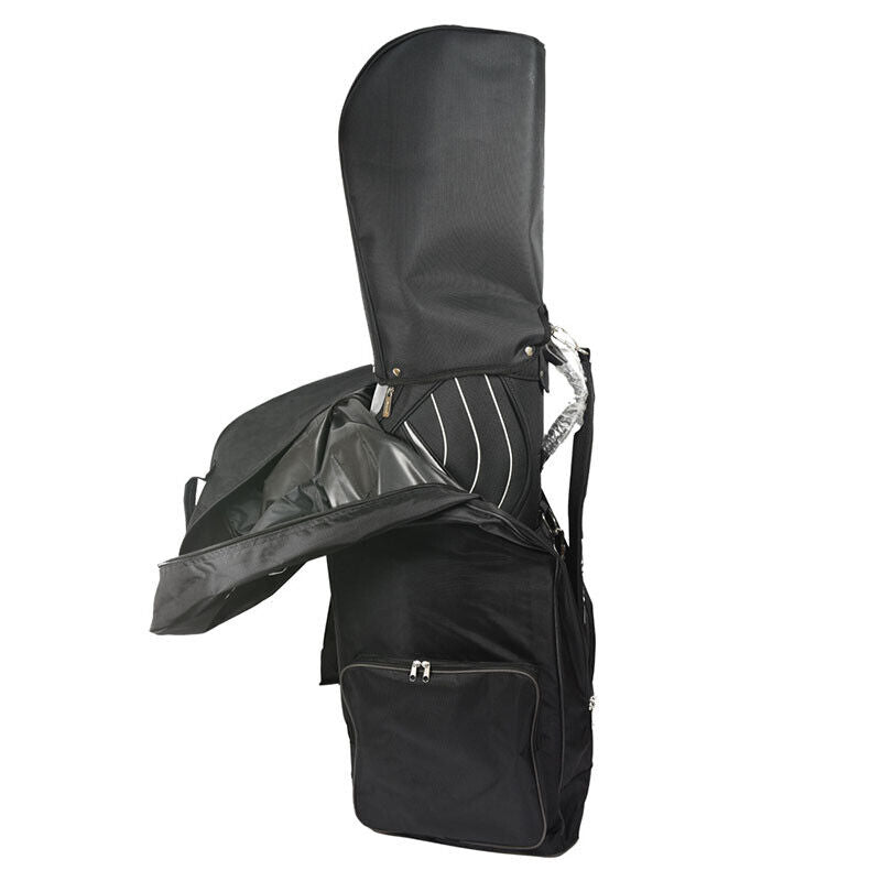 Golf Club Bag Wheeled Travel Cover Bag Case Deluxe Flight Protector Luggage New