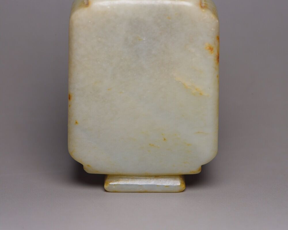 Antique China Hetian Jade Snuff Bottle Carved Nice Snuffbox Art Rare Collection