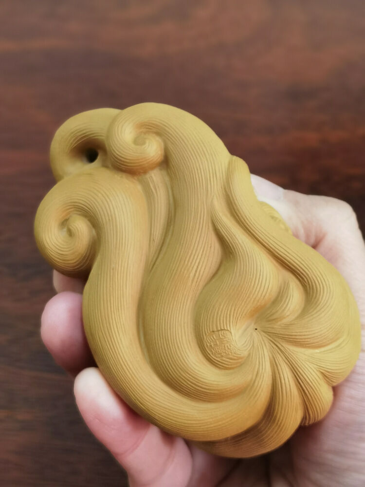 chinese yixing zisha tea pet fox decoration yellow DuanClay Nine-tailed fox