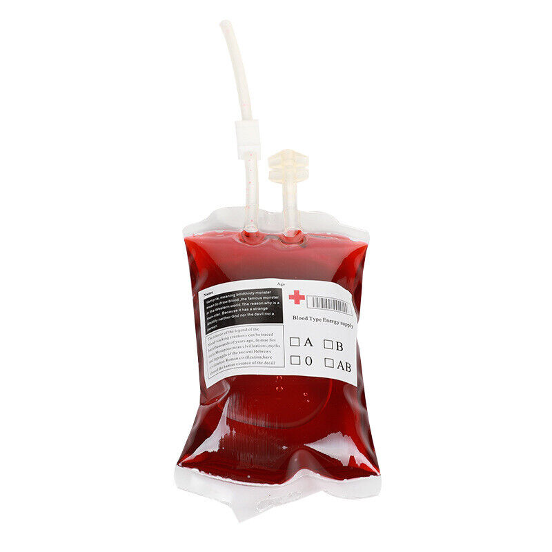 350ML Transparent Food Grade PVC Drink Beverage Bag Vampire Blood Bag Decorat-ca