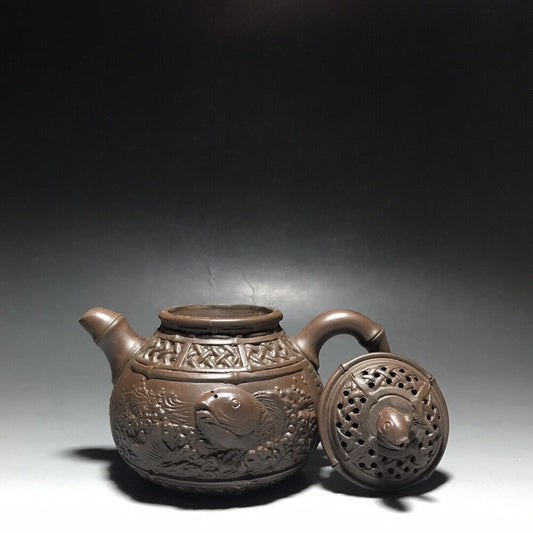 vintage chinese yixing purple clay teapot zisha ceremony teaware collection rare