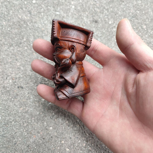 Wood Carving Buddha Statue Figurine Boxwood Kid Children Gift Statuette festival