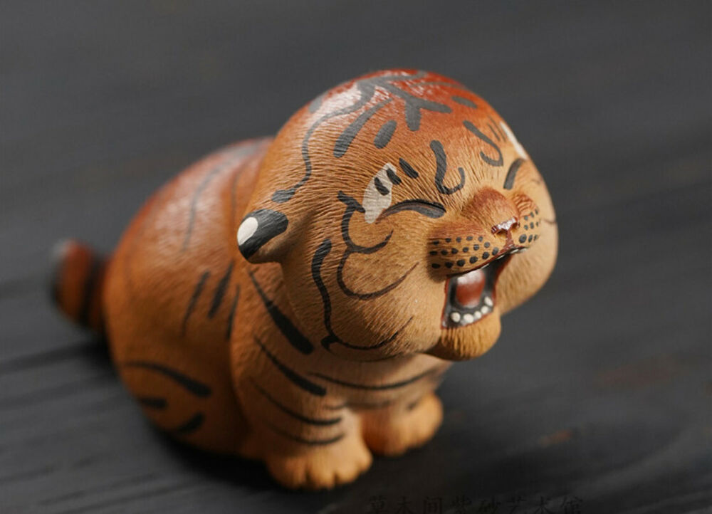 chinese yixing zisha handmade tea pet decoration DuanClay little cute tiger
