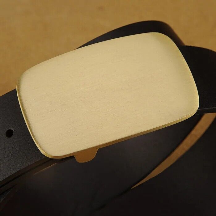 Men's Belt Buckles 38mm Rectangle Solid Brass Blank DIY Leather Crafts Accessory