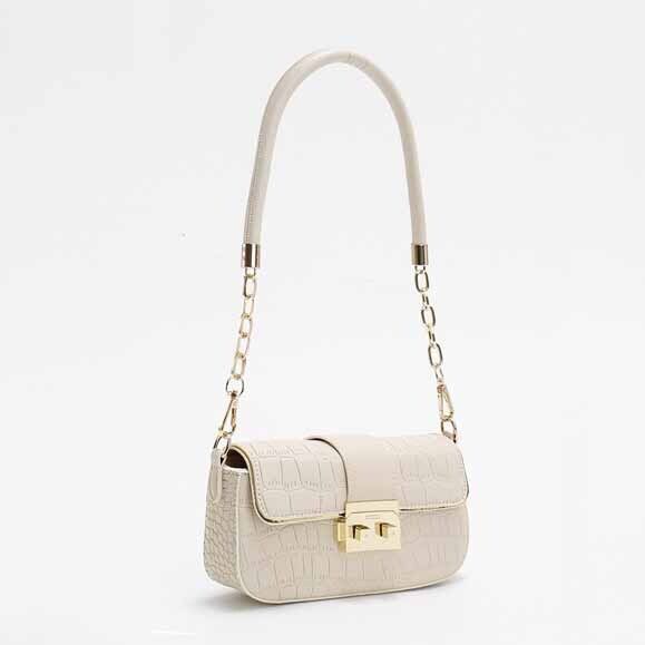 Crocodile Embossed Chain Women'sBag, Desinger Sboulder Bag Small Underarm Bag