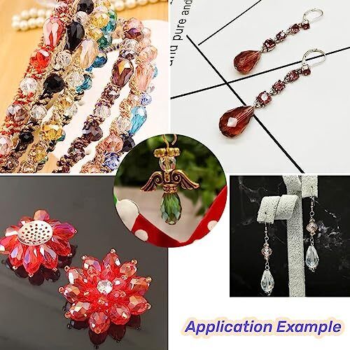 100pcs 6x8mm Crystal Glass Teardrop Beads Faceted Vertical Hole 6x8mm, Red