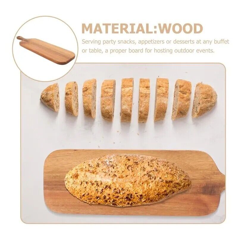 Chopping Blocks Wooden Cutting Board Cheese Pizza Bread Fruit Sushi Tray 41x12cm
