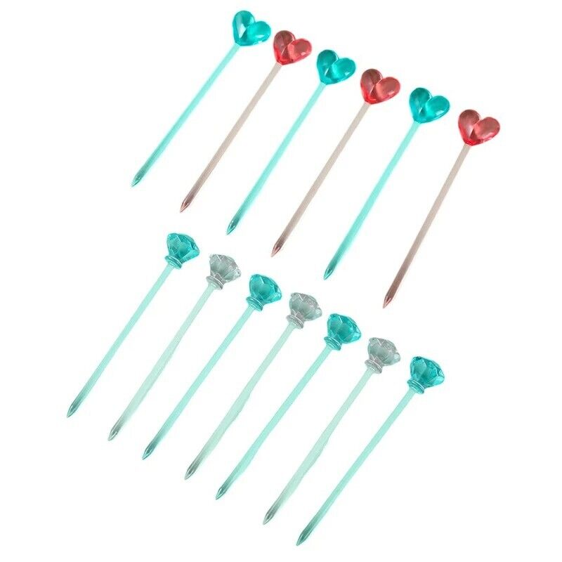 Cocktail Picks 8Pcs PC Fruits Forks Party Buffet Desserts Sandwich Bar Tableware