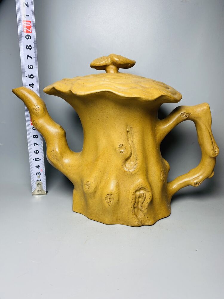 Vintage Chinese Yixing Purple Clay Teapot Zisha Ceremony Carving Collectible Art