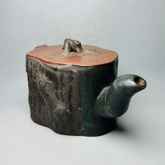 Vintage Chinese Yixing Purple Clay Teapot Zisha Ceramic Pine Bamboo Plum Blossom
