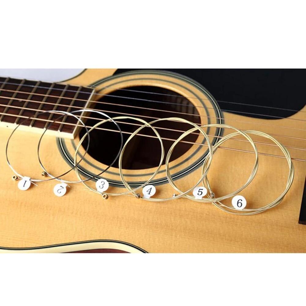Cuerdas De Guitarra Acustica 6 Unidades Muy RESISTENTES Y De GRAN CALIDAD new