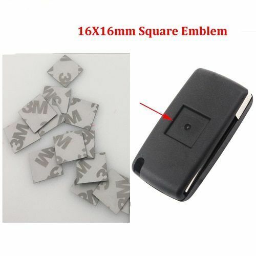 Car Key Logo Sticker Badge For Peugeot Citroen 5PCS 16X16mm Shell Replacement
