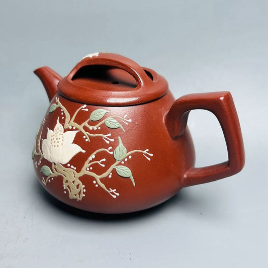 Vintage China Yixing Purple Clay Teapot Zisha Ceremony Painted Exquisite Tea Set