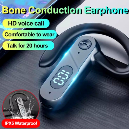 Wireless Bluetooth 5.2 Earphone Headset Driving Trucker Earbud Noise Cancelling