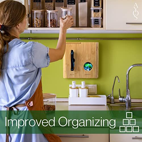 Ayos Grocery Bag Holder & Trash Dispenser - 2 in 1 - Standard, Natural