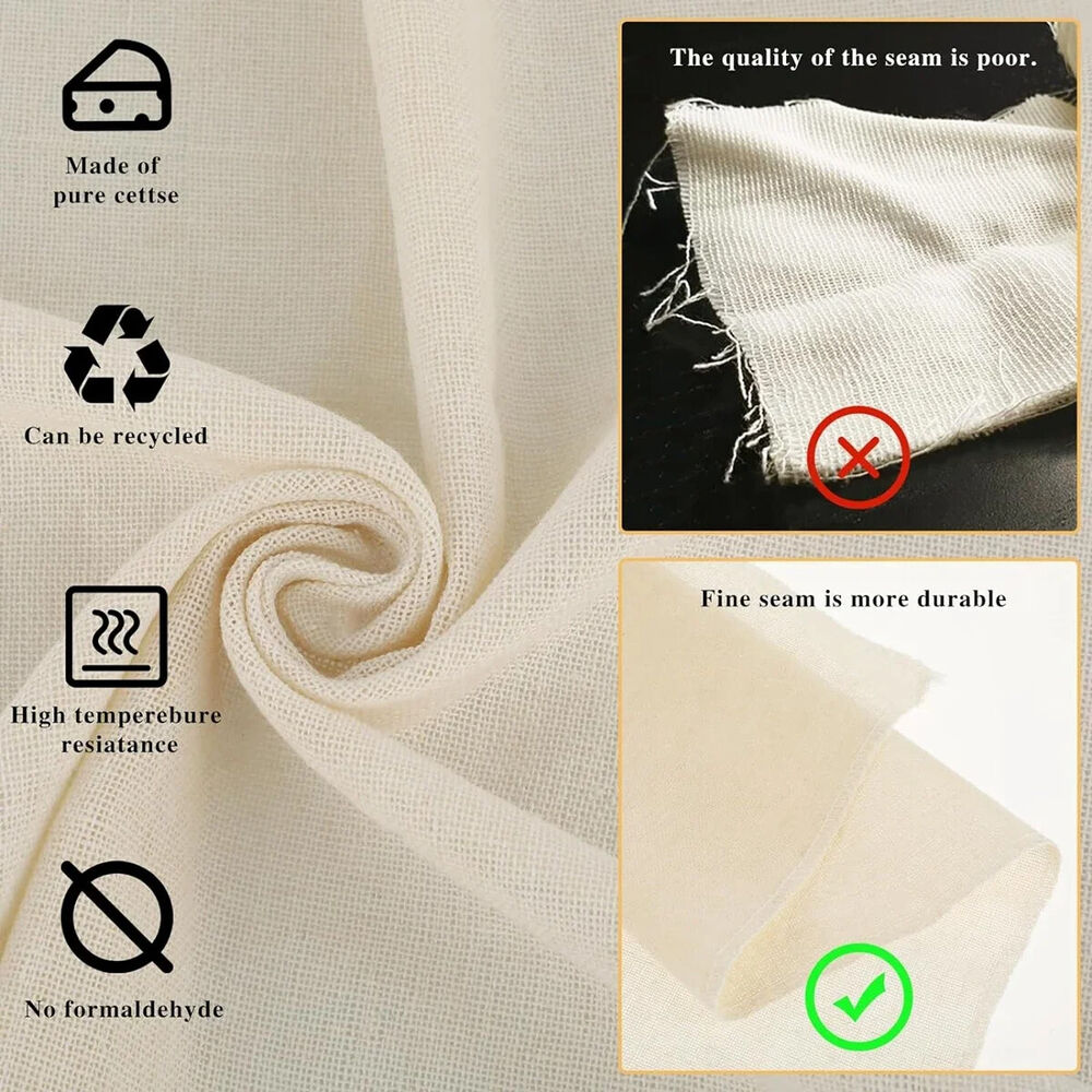 Cheesecloth Fabrics Milk Coffee Tea Reusable Straining Filters Kitchen Strainers