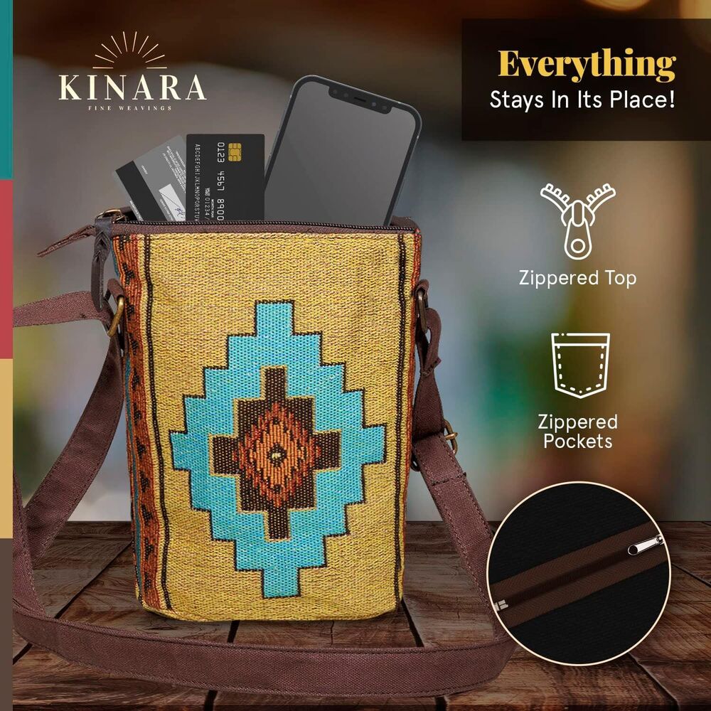 Woven Crossbody Bag Native American Design Unique Pattern Fine Weaving Stylish