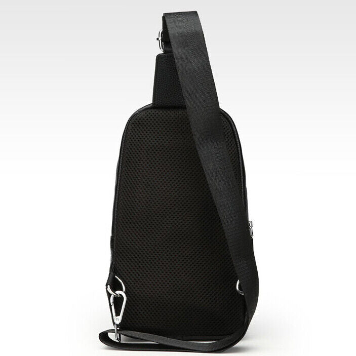 Men's Sling Backpack,100% Genuine Leather Chest bag Crossbody Bag Shoulder Bag