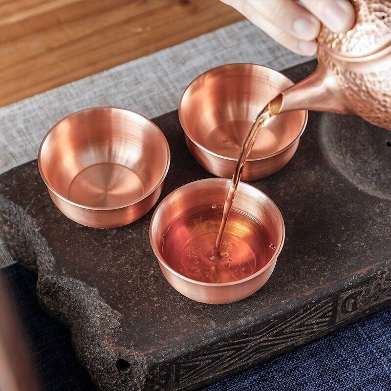 Bowls Engraved Pure Copper Mini Vodka Liqueur Creative Wedding Wine Tea Cup 45ml