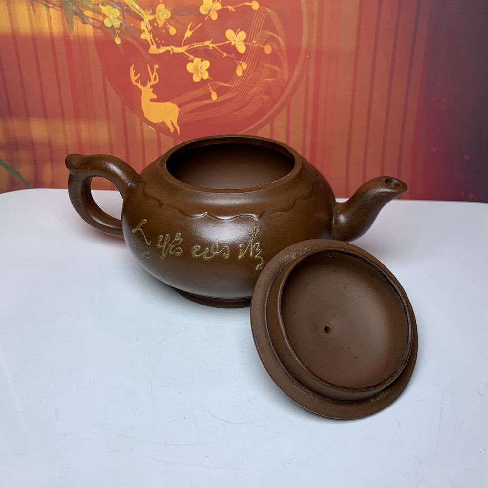 Chinese Yixing Purple Clay Teapot Zisha Ceremony Painted Nice Teaware Collection
